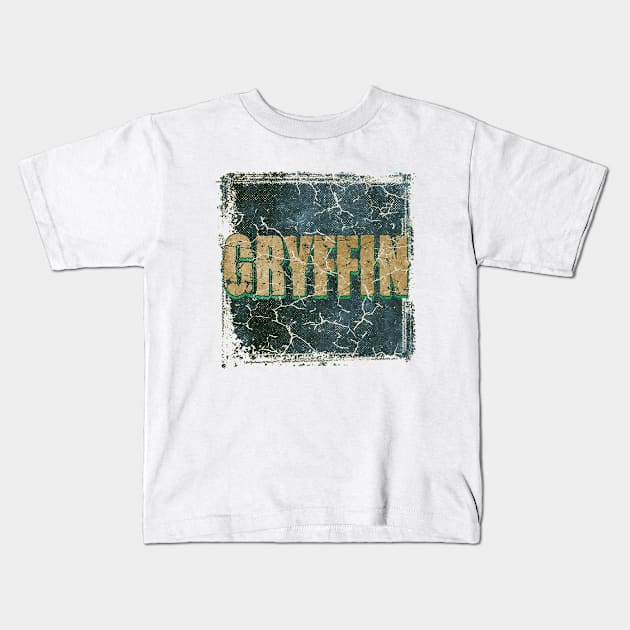 Gryffin TextDesign Kids T-Shirt by katroxdesignshopart444